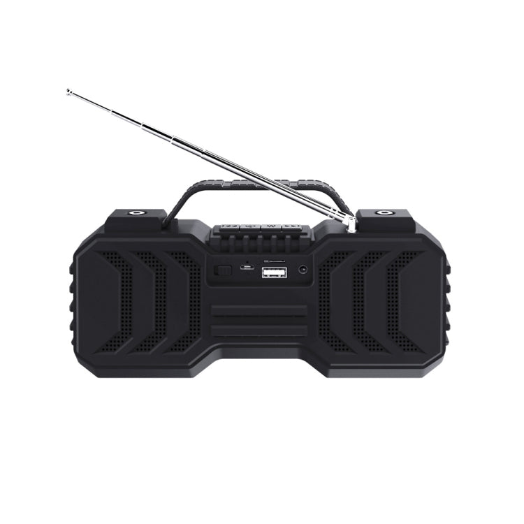 NewRixing NR-2029FMD TWS LED Flashlight Bluetooth Speaker, Support TF Card / FM / 3.5mm AUX / U Disk / Hands-free Calling(Qrange) - Desktop Speaker by NewRixing | Online Shopping South Africa | PMC Jewellery | Buy Now Pay Later Mobicred