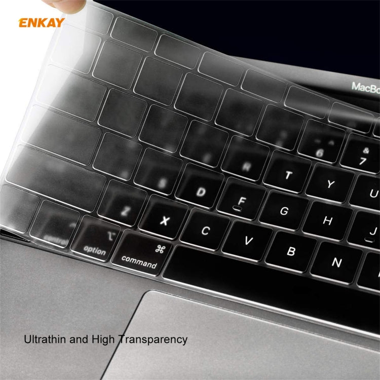 ENKAY 3 in 1 Matte Laptop Protective Case + EU Version TPU Keyboard Film + Anti-dust Plugs Set for MacBook Pro 13.3 inch A1706 / A1989 / A2159 (with Touch Bar)(White) - MacBook Pro Cases by ENKAY | Online Shopping South Africa | PMC Jewellery | Buy Now Pay Later Mobicred