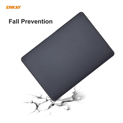 ENKAY 3 in 1 Matte Laptop Protective Case + EU Version TPU Keyboard Film + Anti-dust Plugs Set for MacBook Pro 15.4 inch A1707 & A1990 (with Touch Bar)(Cyan) - MacBook Pro Cases by ENKAY | Online Shopping South Africa | PMC Jewellery | Buy Now Pay Later Mobicred