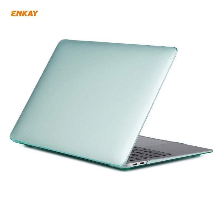 ENKAY 3 in 1 Crystal Laptop Protective Case + US Version TPU Keyboard Film + Anti-dust Plugs Set for MacBook Air 13.3 inch A1932 (2018)(Green) - MacBook Air Cases by WIWU | Online Shopping South Africa | PMC Jewellery | Buy Now Pay Later Mobicred