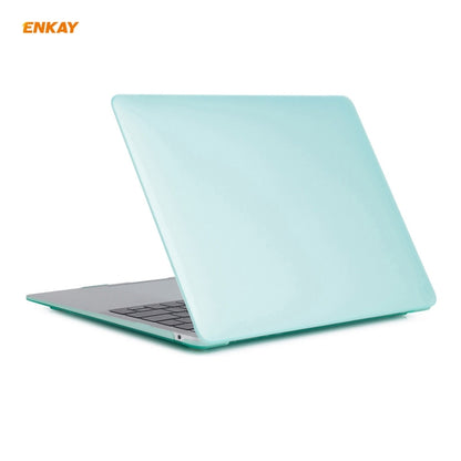 ENKAY 3 in 1 Matte Laptop Protective Case + US Version TPU Keyboard Film + Anti-dust Plugs Set for MacBook Air 13.3 inch A2179 & A2337 (2020)(Green) - MacBook Air Cases by ENKAY | Online Shopping South Africa | PMC Jewellery | Buy Now Pay Later Mobicred