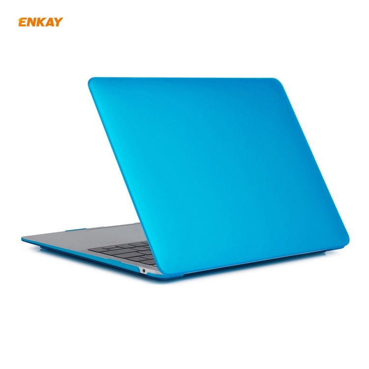 ENKAY 3 in 1 Matte Laptop Protective Case + US Version TPU Keyboard Film + Anti-dust Plugs Set for MacBook Air 13.3 inch A2179 & A2337 (2020)(Light Blue) - MacBook Air Cases by ENKAY | Online Shopping South Africa | PMC Jewellery | Buy Now Pay Later Mobicred