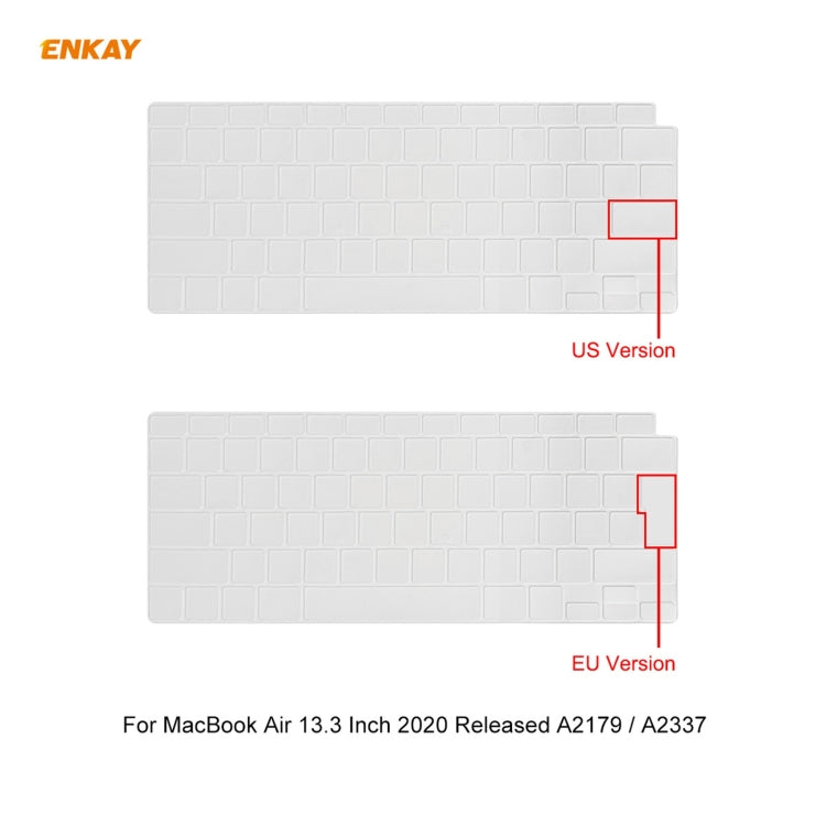 ENKAY 3 in 1 Matte Laptop Protective Case + US Version TPU Keyboard Film + Anti-dust Plugs Set for MacBook Air 13.3 inch A2179 & A2337 (2020)(Grey) - MacBook Air Cases by ENKAY | Online Shopping South Africa | PMC Jewellery | Buy Now Pay Later Mobicred