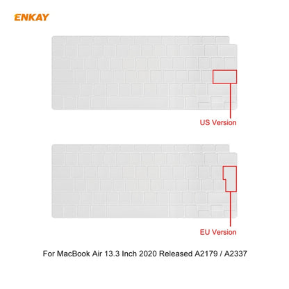 ENKAY 3 in 1 Matte Laptop Protective Case + US Version TPU Keyboard Film + Anti-dust Plugs Set for MacBook Air 13.3 inch A2179 & A2337 (2020)(Black) - MacBook Air Cases by ENKAY | Online Shopping South Africa | PMC Jewellery | Buy Now Pay Later Mobicred