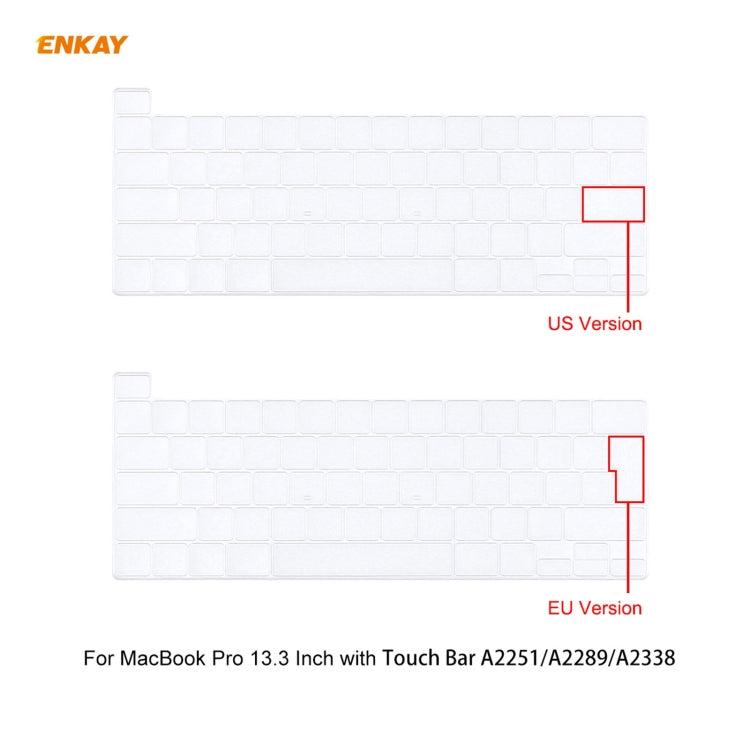 ENKAY 3 in 1 Crystal Laptop Protective Case + EU Version TPU Keyboard Film + Anti-dust Plugs Set for MacBook Pro 13.3 inch A2251 & A2289 & A2338 (with Touch Bar)(Green) - MacBook Pro Cases by ENKAY | Online Shopping South Africa | PMC Jewellery | Buy Now Pay Later Mobicred