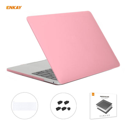 ENKAY 3 in 1 Matte Laptop Protective Case + US Version TPU Keyboard Film + Anti-dust Plugs Set for MacBook Pro 13.3 inch A2251 & A2289 & A2338 (with Touch Bar)(Pink) - MacBook Pro Cases by ENKAY | Online Shopping South Africa | PMC Jewellery | Buy Now Pay Later Mobicred