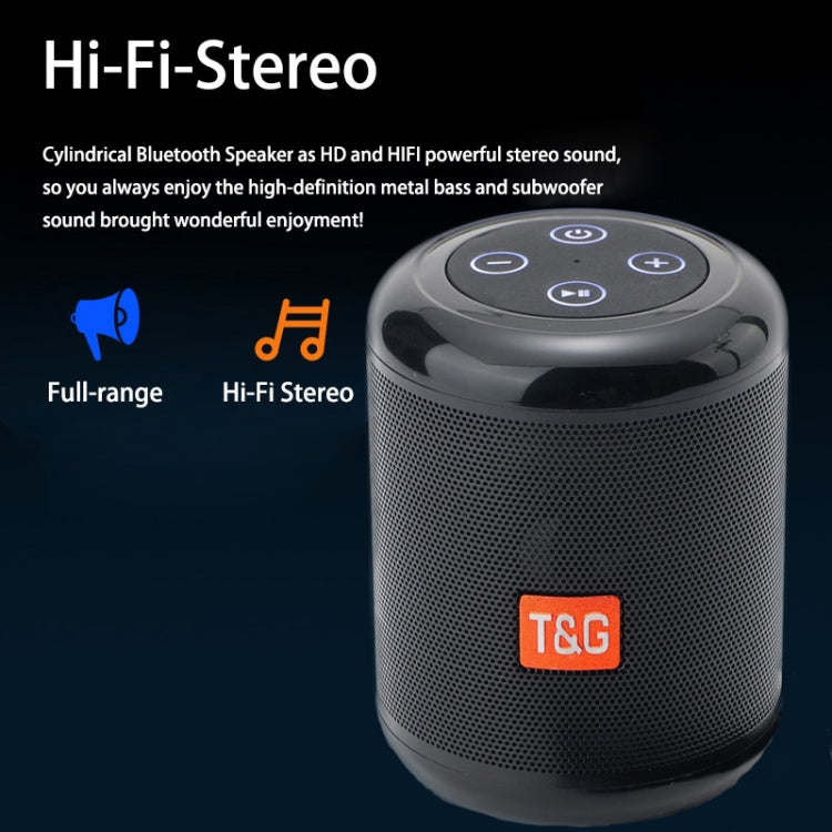 T&G TG519 TWS HiFi Portable Bluetooth Speaker Subwoofer Outdoor Wireless Column Speakers Support TF Card / FM / 3.5mm AUX / U Disk / Hands-free Call(Black) - Desktop Speaker by T&G | Online Shopping South Africa | PMC Jewellery | Buy Now Pay Later Mobicred