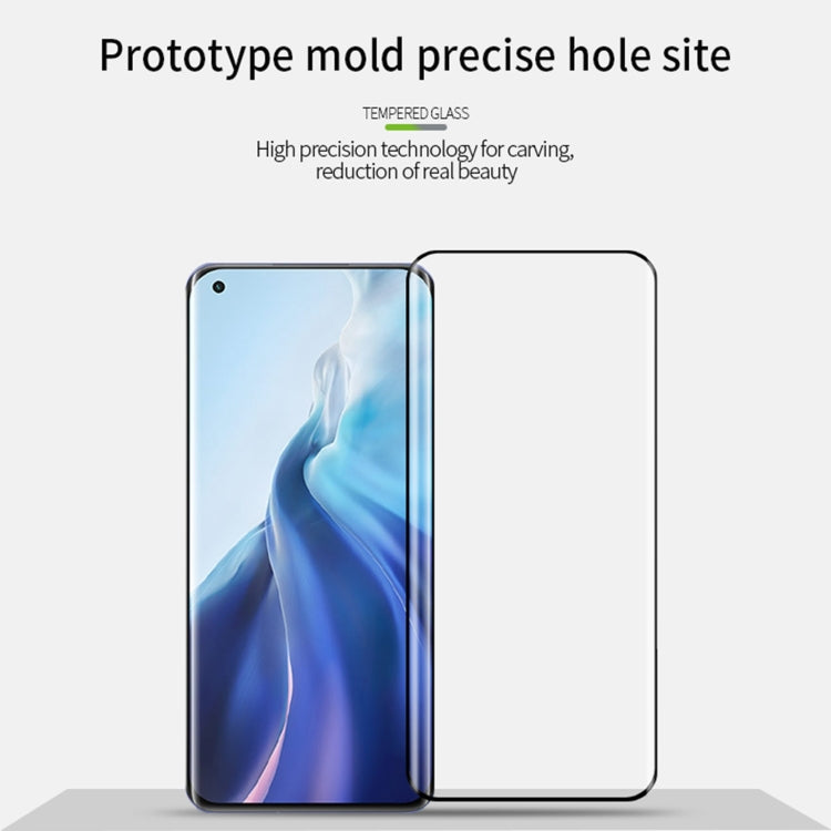 For Xiaomi Mi 11 MOFI 9H 3D Explosion Proof Hot Bending Full Screen Covered Tempered Glass Film(Black) -  by MOFI | Online Shopping South Africa | PMC Jewellery