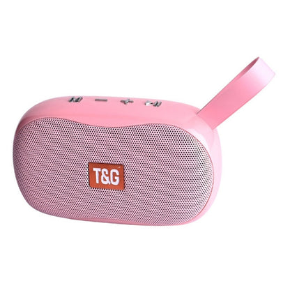 T&G TG173 TWS Subwoofer Bluetooth Speaker With Braided Cord, Support USB / AUX / TF Card / FM(Pink) - Desktop Speaker by T&G | Online Shopping South Africa | PMC Jewellery | Buy Now Pay Later Mobicred