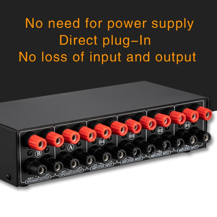 B042 4-in 2-out Power Amplifier Sound Switcher Loudspeaker Switch Distributor, 300W Per Channel Lossless Sound Quality -  by PMC Jewellery | Online Shopping South Africa | PMC Jewellery | Buy Now Pay Later Mobicred