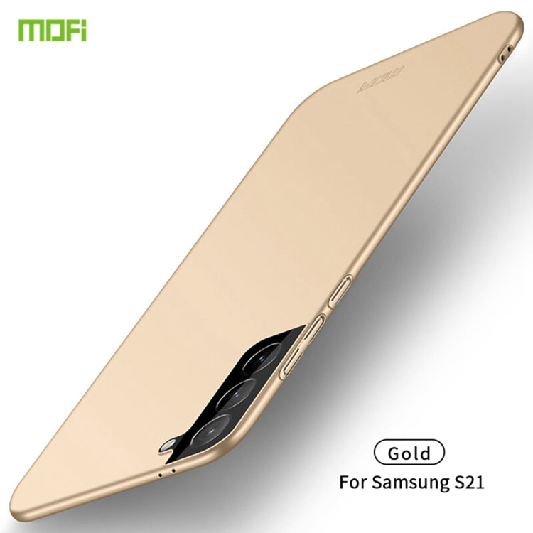 For Samsung Galaxy S21 5G MOFI Frosted PC Ultra-thin Hard Case(Gold) - Galaxy S21 5G Cases by MOFI | Online Shopping South Africa | PMC TechLife