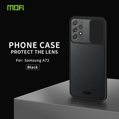 For Samsung Galaxy A72 5G / 4G MOFI Xing Dun Series Translucent Frosted PC + TPU Privacy Anti-glare Shockproof All-inclusive Protective Case(Black) - Galaxy Phone Cases by MOFI | Online Shopping South Africa | PMC Jewellery