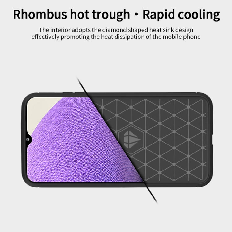 For Samsung Galaxy A32 4G(EU Version) MOFI Gentleness Series Brushed Texture Carbon Fiber Soft TPU Case(Blue) - Galaxy Phone Cases by MOFI | Online Shopping South Africa | PMC TechLife