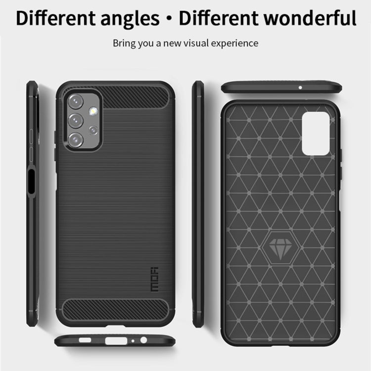 For Samsung Galaxy A32 5G MOFI Gentleness Series Brushed Texture Carbon Fiber Soft TPU Case(Grey) - Galaxy Phone Cases by MOFI | Online Shopping South Africa | PMC TechLife | Buy Now Pay Later Mobicred