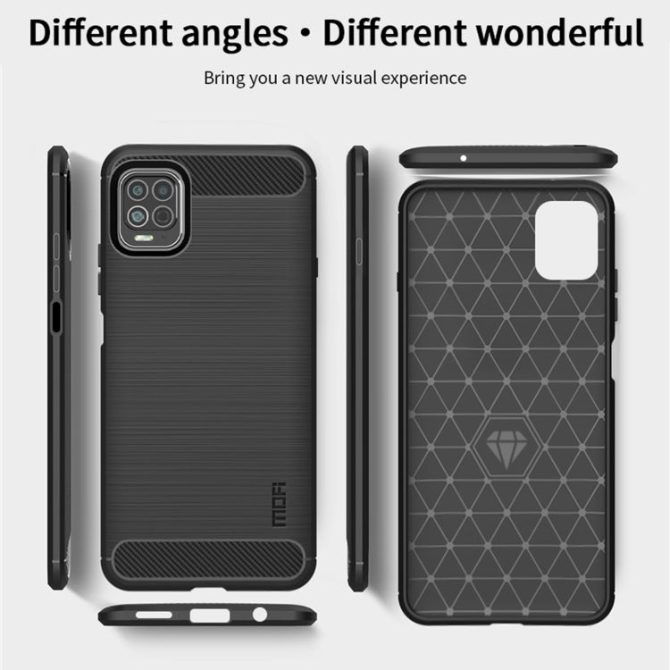 For Motorola Moto Edge S MOFI Gentleness Series Brushed Texture Carbon Fiber Soft TPU Case(Blue) - Motorola Cases by MOFI | Online Shopping South Africa | PMC Jewellery