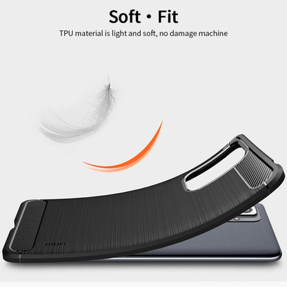 For Xiaomi Redmi Note 10 Pro / Note 10 Pro Max MOFI Gentleness Series Brushed Texture Carbon Fiber Soft TPU Case(Blue) - Xiaomi Cases by MOFI | Online Shopping South Africa | PMC Jewellery | Buy Now Pay Later Mobicred