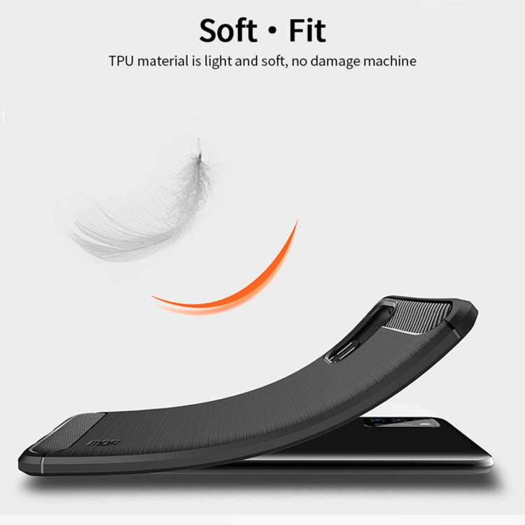 For Xiaomi Poco M3 / Redmi 9T MOFI Gentleness Series Brushed Texture Carbon Fiber Soft TPU Case(Black) - Xiaomi Cases by MOFI | Online Shopping South Africa | PMC Jewellery