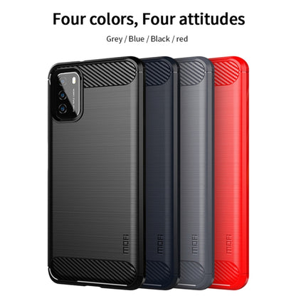 For Xiaomi Poco M3 / Redmi 9T MOFI Gentleness Series Brushed Texture Carbon Fiber Soft TPU Case(Black) - Xiaomi Cases by MOFI | Online Shopping South Africa | PMC Jewellery