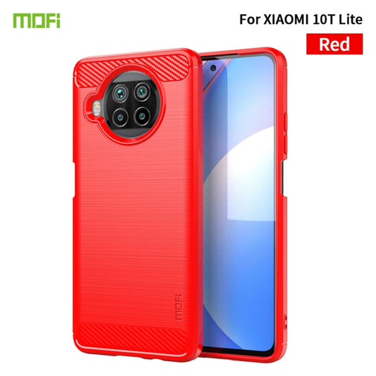 For Xiaomi Mi 10T Lite /Mi 10i 5G / Note 9 Pro 5G MOFI Gentleness Series Brushed Texture Carbon Fiber Soft TPU Case(Red) - Xiaomi Cases by MOFI | Online Shopping South Africa | PMC Jewellery