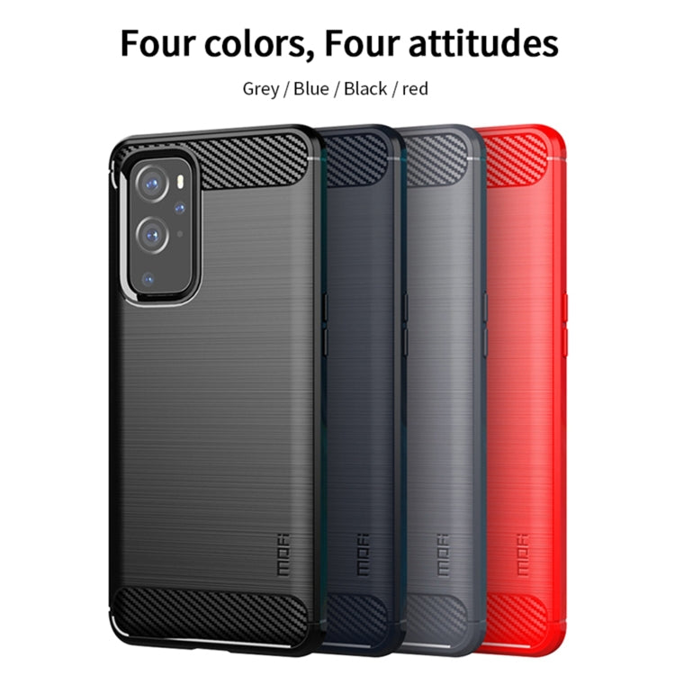 For OnePlus 9 MOFI Gentleness Series Brushed Texture Carbon Fiber Soft TPU Case(Black) - OnePlus Cases by MOFI | Online Shopping South Africa | PMC TechLife | Buy Now Pay Later Mobicred