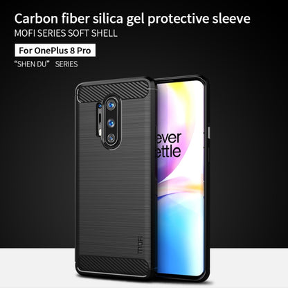 For OnePlus 8 Pro MOFI Gentleness Series Brushed Texture Carbon Fiber Soft TPU Case(Blue) - OnePlus Cases by MOFI | Online Shopping South Africa | PMC Jewellery