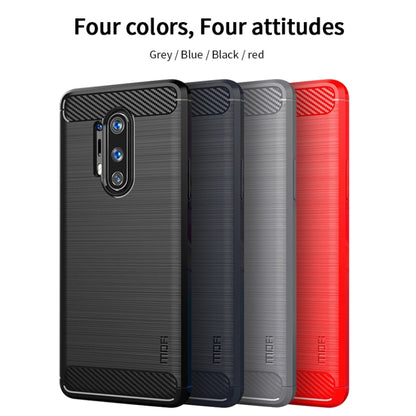 For OnePlus 8 Pro MOFI Gentleness Series Brushed Texture Carbon Fiber Soft TPU Case(Blue) - OnePlus Cases by MOFI | Online Shopping South Africa | PMC Jewellery