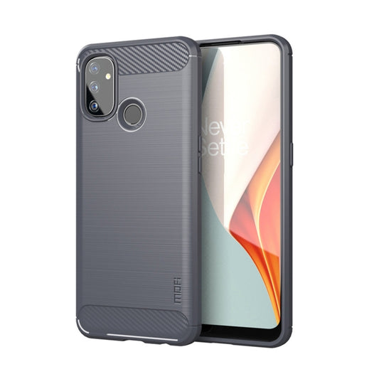 For OnePlus Nord N100 MOFI Gentleness Series Brushed Texture Carbon Fiber Soft TPU Case(Grey) - OnePlus Cases by MOFI | Online Shopping South Africa | PMC Jewellery