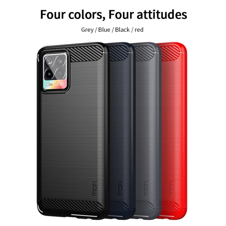 For OPPO Realme 8 / 8 Pro MOFI Gentleness Series Brushed Texture Carbon Fiber Soft TPU Case(Black) - Realme Cases by MOFI | Online Shopping South Africa | PMC Jewellery