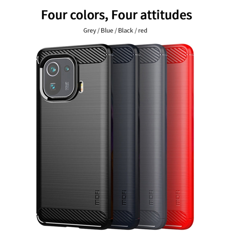 For Xiaomi Mi 11 Pro MOFI Gentleness Series Brushed Texture Carbon Fiber Soft TPU Case(Black) - Xiaomi Cases by MOFI | Online Shopping South Africa | PMC Jewellery | Buy Now Pay Later Mobicred