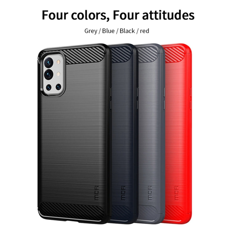 For OnePlus 9R MOFI Gentleness Series Brushed Texture Carbon Fiber Soft TPU Case(Blue) - OnePlus Cases by MOFI | Online Shopping South Africa | PMC TechLife | Buy Now Pay Later Mobicred