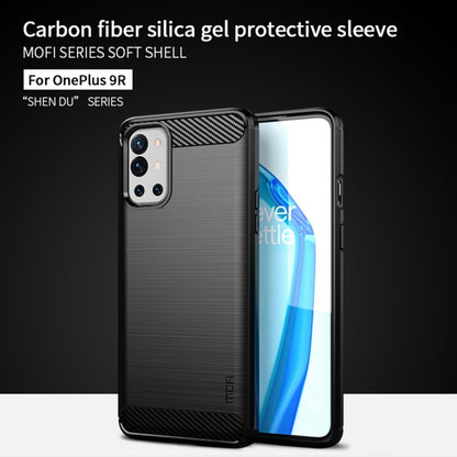 For OnePlus 9R MOFI Gentleness Series Brushed Texture Carbon Fiber Soft TPU Case(Gray) - OnePlus Cases by MOFI | Online Shopping South Africa | PMC Jewellery