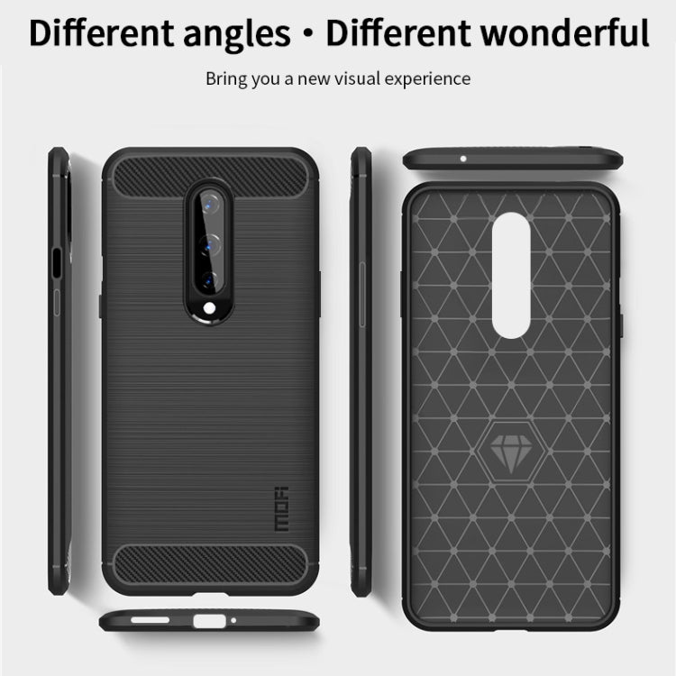 For OnePlus 8 MOFI Gentleness Series Brushed Texture Carbon Fiber Soft TPU Case(Black) - OnePlus Cases by MOFI | Online Shopping South Africa | PMC TechLife | Buy Now Pay Later Mobicred