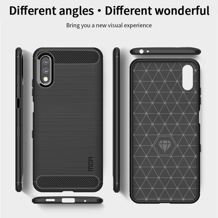 For Sony Xperia ACE ll MOFI Gentleness Series Brushed Texture Carbon Fiber Soft TPU Case(Blue) - Sony Cases by MOFI | Online Shopping South Africa | PMC TechLife | Buy Now Pay Later Mobicred
