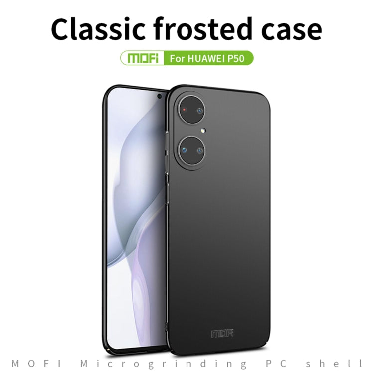 For Huawei P50 MOFI Frosted PC Ultra-thin Hard Case(Blue) - Huawei Cases by MOFI | Online Shopping South Africa | PMC Jewellery