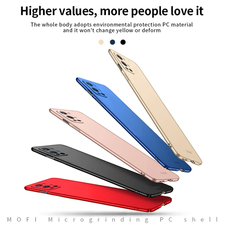 For OnePlus 9R MOFI Frosted PC Ultra-thin Hard Case(Blue) - OnePlus Cases by MOFI | Online Shopping South Africa | PMC TechLife | Buy Now Pay Later Mobicred