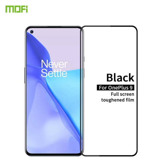 For OnePlus 9 / 9R MOFI 9H 2.5D Full Screen Tempered Glass Film(Black) - OnePlus Tempered Glass by MOFI | Online Shopping South Africa | PMC Jewellery