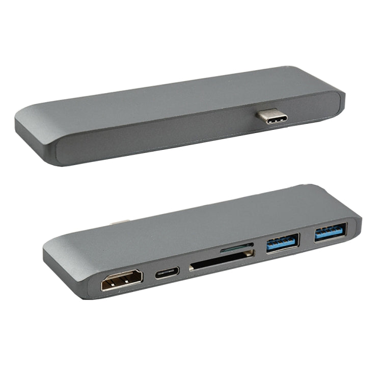 WS-15 6 in 1 Type-C to HDMI + USB 3.0 x 2 + SD + TF + PD HUB Converter - USB HUB by PMC Jewellery | Online Shopping South Africa | PMC Jewellery | Buy Now Pay Later Mobicred