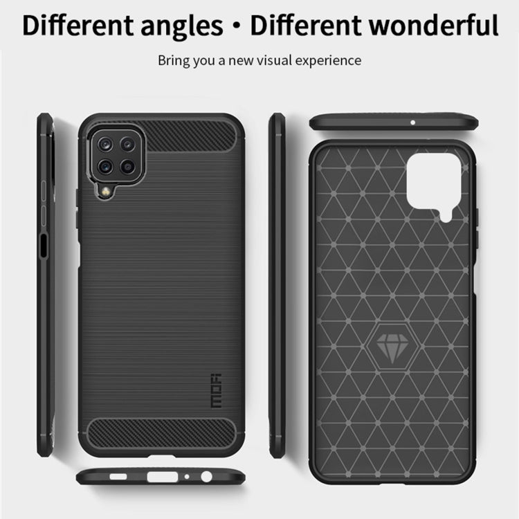 For Samsung Galaxy A22 4G MOFI Gentleness Series Brushed Texture Carbon Fiber Soft TPU Case(Gray) - Galaxy Phone Cases by MOFI | Online Shopping South Africa | PMC Jewellery