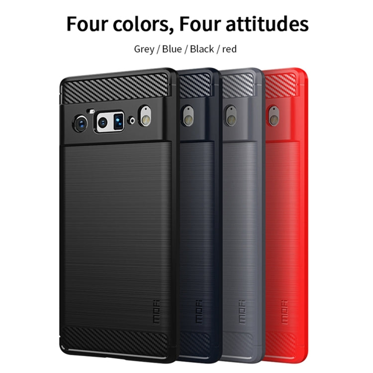 For Google Pixel 6 Pro MOFI Gentleness Series Brushed Texture Carbon Fiber Soft TPU Case(Black) - Google Cases by MOFI | Online Shopping South Africa | PMC TechLife | Buy Now Pay Later Mobicred