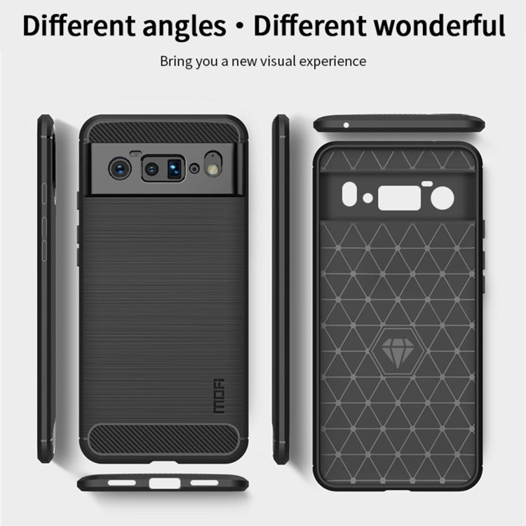For Google Pixel 6 Pro MOFI Gentleness Series Brushed Texture Carbon Fiber Soft TPU Case(Red) - Google Cases by MOFI | Online Shopping South Africa | PMC TechLife | Buy Now Pay Later Mobicred