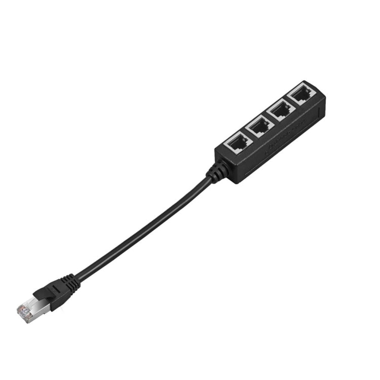 1 Male to 4 Female LAN Ethernet Cable Adapter Ethernet Splitter - Network Hubs by PMC Jewellery | Online Shopping South Africa | PMC Jewellery | Buy Now Pay Later Mobicred