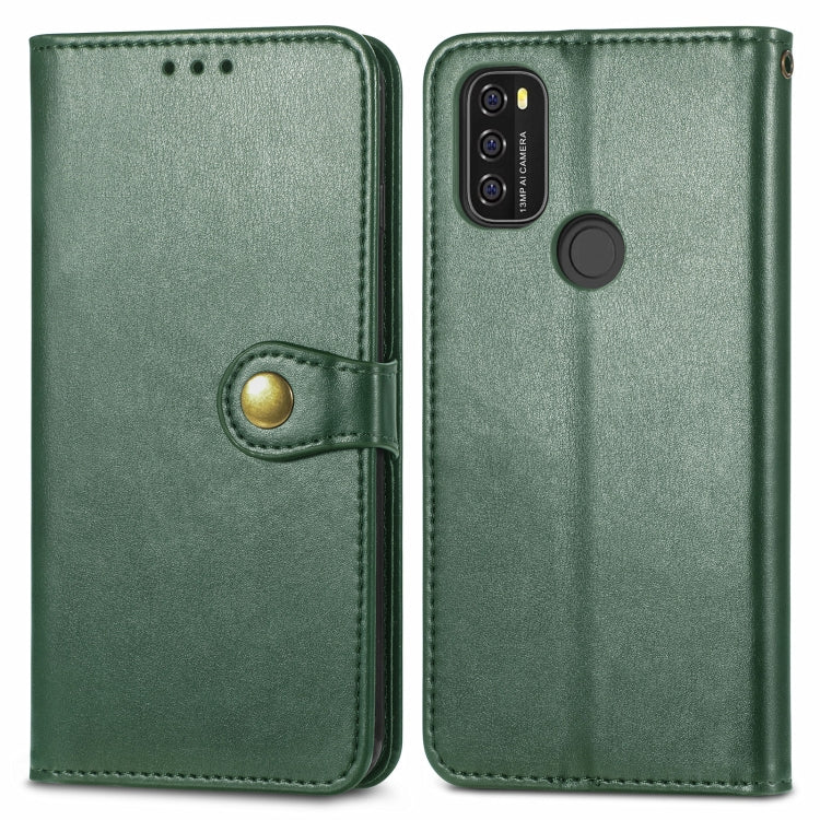 For Blackview A70 Solid Color Leather Buckle Phone Case with Lanyard & Photo Frame & Card Slot & Wallet & Stand Function(Green) - More Brand by PMC Jewellery | Online Shopping South Africa | PMC Jewellery | Buy Now Pay Later Mobicred