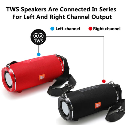 T&G TG187 Portable Waterproof Wireless Bass Surround Bluetooth Speaker with Shoulder Strap, Support FM / TF  Card(Black) - Desktop Speaker by T&G | Online Shopping South Africa | PMC Jewellery | Buy Now Pay Later Mobicred