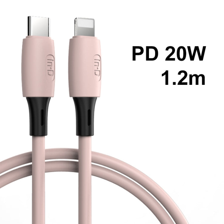 ENKAY Hat-Prince ENK-CB209 PD 20W 3A Type-C to 8 Pin Silicone Data Sync Fast Charging Cable, Cable Length: 1.2m(Pink) - Normal Style Cable by ENKAY | Online Shopping South Africa | PMC Jewellery | Buy Now Pay Later Mobicred