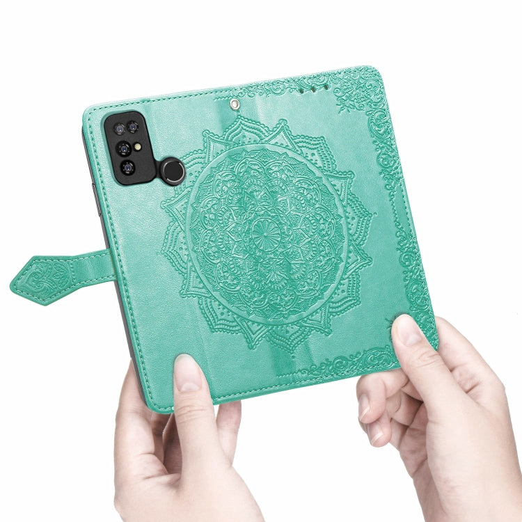 For Doogee X96 Pro Mandala Flower Embossed Horizontal Flip Leather Case with Holder & Three Card Slots & Wallet & Lanyard(Green) - More Brand by PMC Jewellery | Online Shopping South Africa | PMC Jewellery | Buy Now Pay Later Mobicred