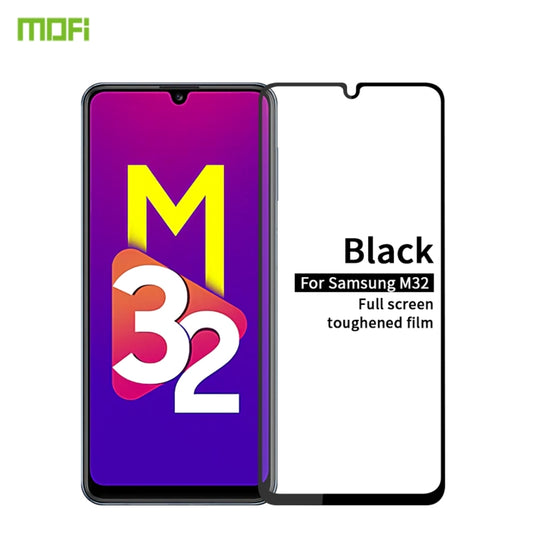 For Samsung Galaxy M32 MOFI 9H 2.5D Full Screen Tempered Glass Film(Black) - Galaxy Tempered Glass by MOFI | Online Shopping South Africa | PMC Jewellery