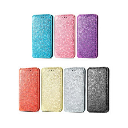 For Doogee X96 Pro Blooming Mandala Embossed Pattern Magnetic Horizontal Flip Leather Case with Holder & Card Slots & Wallet(Pink) - More Brand by PMC Jewellery | Online Shopping South Africa | PMC Jewellery | Buy Now Pay Later Mobicred