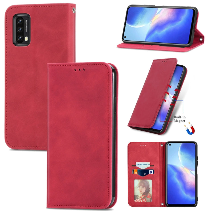 For Blackview A90 Retro Skin Feel Business Magnetic Horizontal Flip Leather Case with Holder & Card Slots & Wallet & Photo Frame(Red) - More Brand by PMC Jewellery | Online Shopping South Africa | PMC Jewellery | Buy Now Pay Later Mobicred