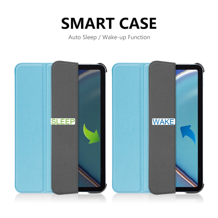 For iPad mini 2024 / mini 6 ENKAY Custer Texture Horizontal Flip PU+PC Leather Tablet Case with Three-folding Holder & Sleep / Wake-up Function(Dark Green) - free shipping - PMc TechLife - Order now!