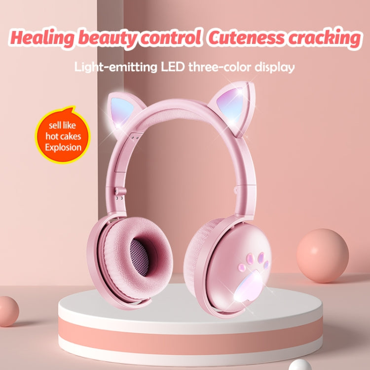 BK9 HiFi 7.1 Surround Sound Cat Claw Luminous Cat Ear Bluetooth Gaming Headset with Mic(White) - Multimedia Headset by PMC Jewellery | Online Shopping South Africa | PMC Jewellery | Buy Now Pay Later Mobicred